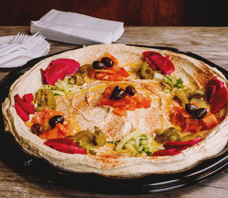 mamouns falafel hummus dish